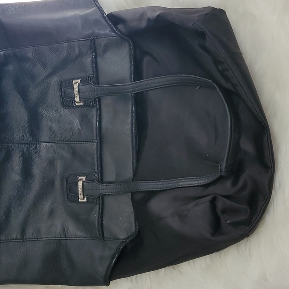 Coach Taylor Leather Tote Black Purse Bag F 25941 zip top - Picture 10 of 13